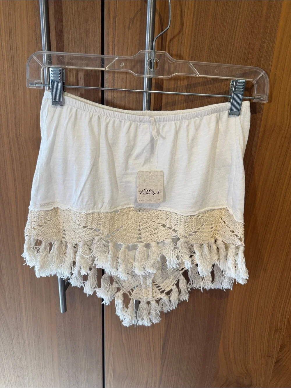 NWT Free People Cream Crochet Tube Top small and large - Picture 3 of 14